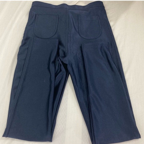 American Apparel High Rise Disco skinny pants Midnight Navy Blue Size Large - Picture 6 of 7